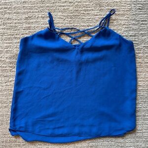 Express Royal Blue Crisscross Strap Camisole